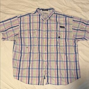 Columbia PFG Men’s Multicolor Plaid button down Shirt Size 3XL